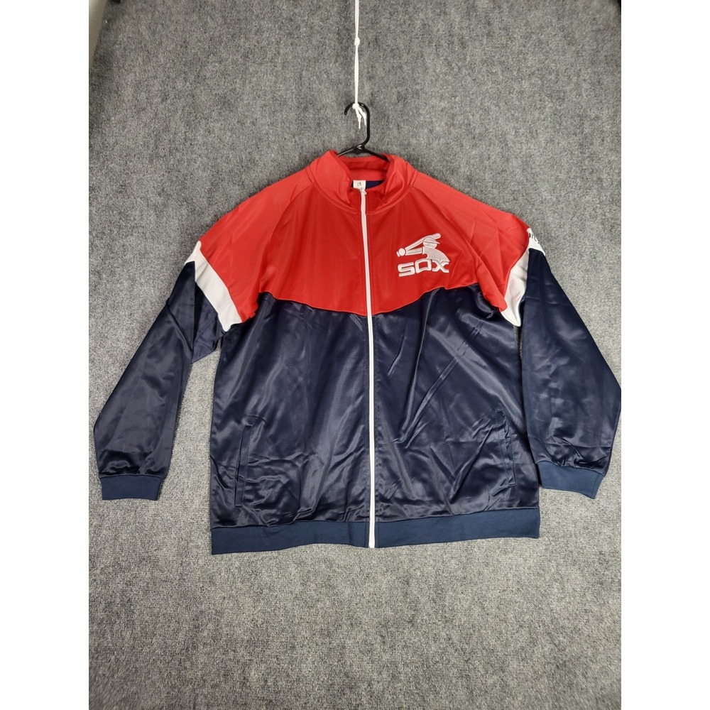Chicago White‎ Sox Jacket Mens XL Full Zip Track Red Navy Blue Baseball MLB Rare